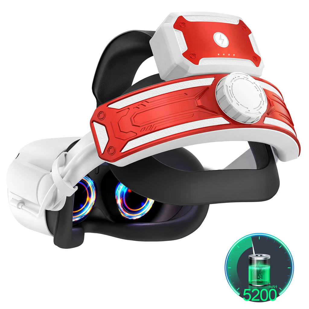 Kopfband mit Akku für Meta/Oculus Quest 2, verstellbares Elite-Gurt-Ersatzzubehör für Oculus/Meta Quest 2