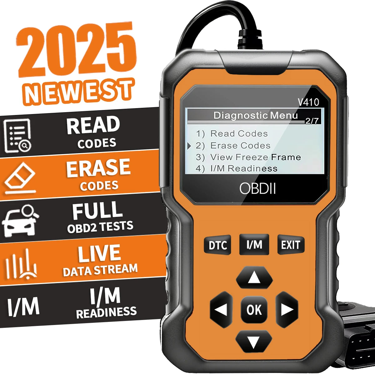 Auto-Obd2-Scanner, Diagnosetool, Codeleser, Motorfehlcodeleser, Scanner, kann alle Obd Ii-Protokollenautos seit 1996 unterstützen