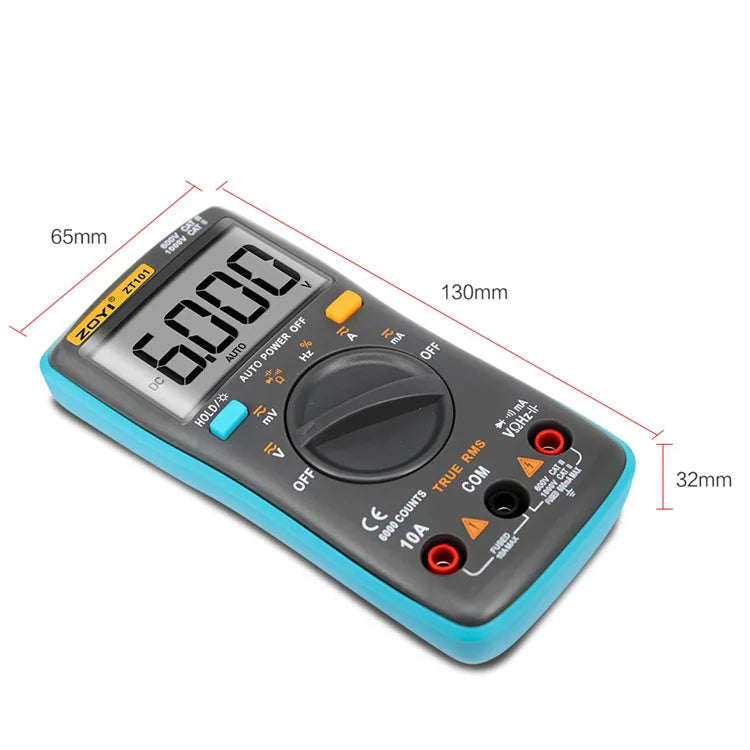 ZOYI Pocket Automatik Range Digitalmultimeter ZT101 Tragbare Taschenuhr, Werkzeugkasten mit Uhr