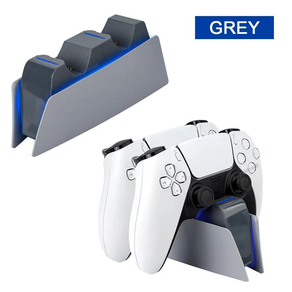 5 FARBEN für PS5-Controller, Ladestation, Dual-Schnellladestation für PS5, Typ C und PS5-Edge-Game-Controller mit LED-Anzeige