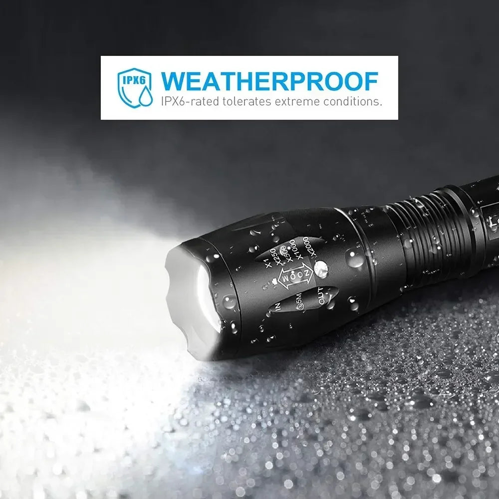 T6 Starke Licht Taschenlampe LED Aluminium Legierung Teleskop Zoom Batterie Version Aufladen Outdoor Suchscheinwerfer Fernbedienung Taschenlampe