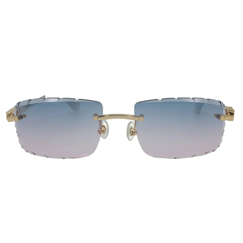 Sonnenbrille mit schlanken Metallrahmen: UV400-Schutz, trendiges Design für den täglichen und draußenbereich, schlanke Metall-Sonnenbrille