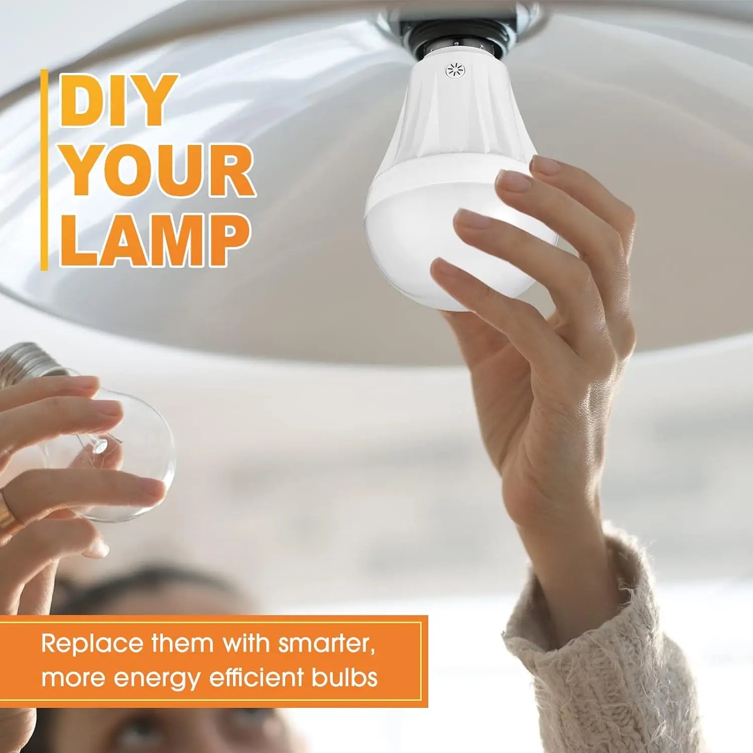 Wiederauf ladbare Glühbirnen, batterie betriebene Glühbirne mit fern gesteuerten e27 LED-Not glühbirnen warmweiß mit dimmbarer Wand