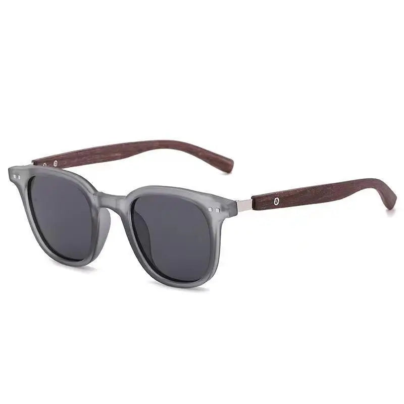 Trendige Retro-Sonnenbrille mit Holzmaserung für Damen und Herren, neue Sonnenbrille mit quadratischem Rahmen, UV-Schutz, Fahrradbrille, Outdoor, Straße