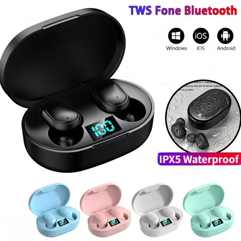 E6S Drahtlose Bluetooth-Kopfhörer TWS Bluetooth-Headset Drahtlose Ohrhörer Ohrhörer mit Geräuschunterdrückung und Mikrofon-Kopfhörer