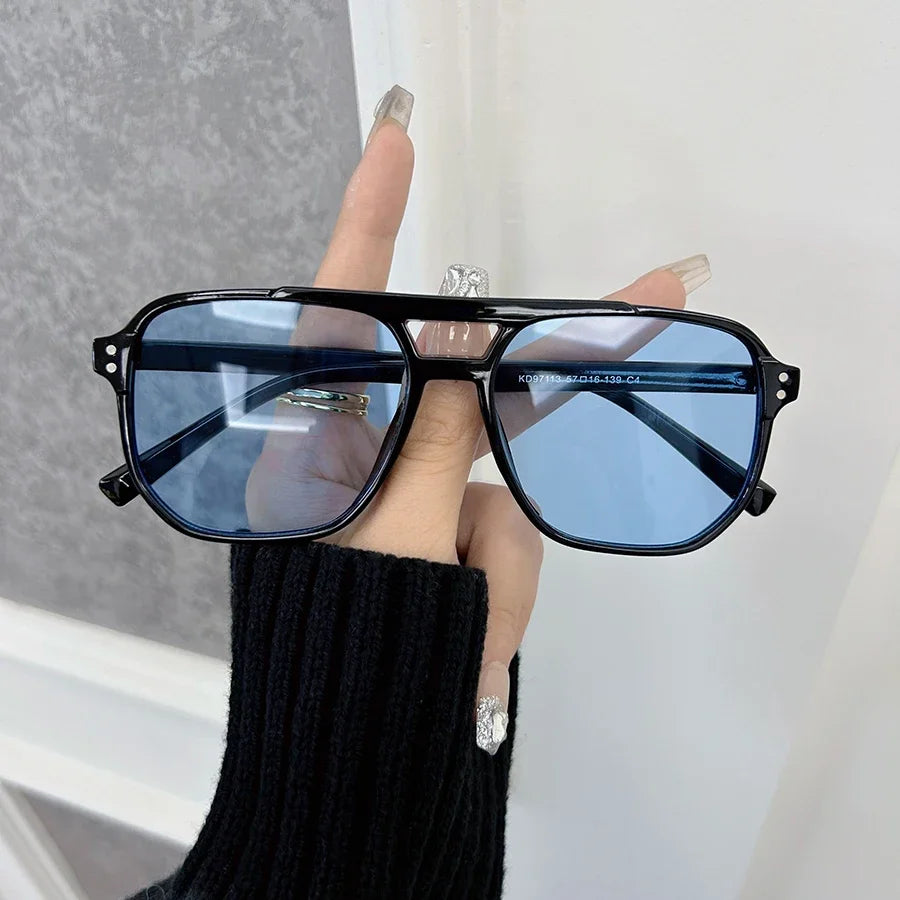 Elegante Quadratische Sonnenbrille Frauen Männer Casual Sonnenbrille Weiblich Männlich Mode Spiegel Vintage Im Freien Shades Oculos De Sol