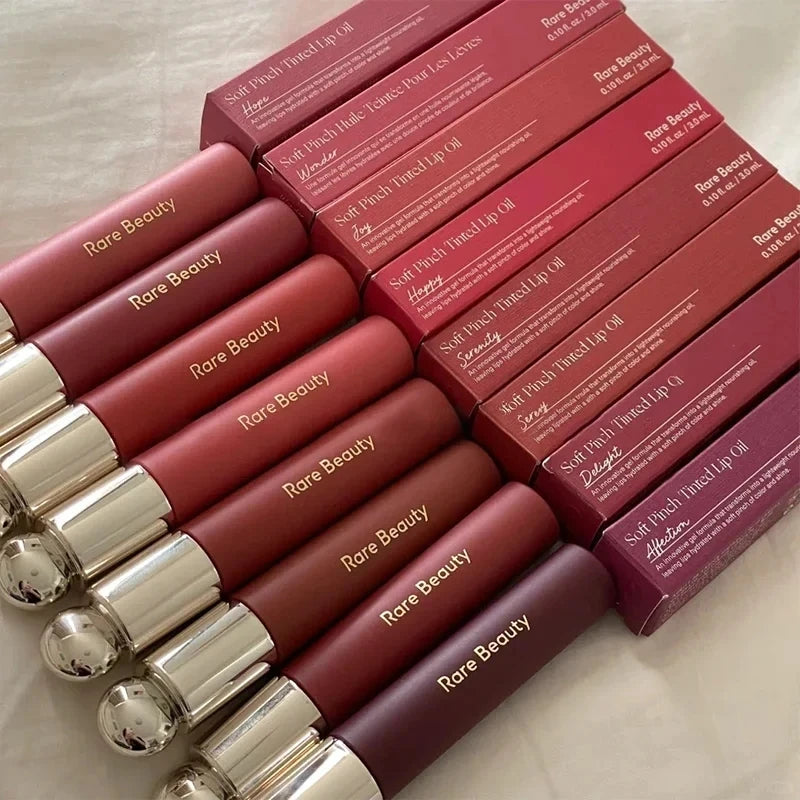 Rare Beauty Neuer exquisiter glänzender Lipgloss, glänzendes flüssiges Pulver, Bluesher Sun Kissed Cheeks und wässrige Lippen, Lippenstift-Kosmetik