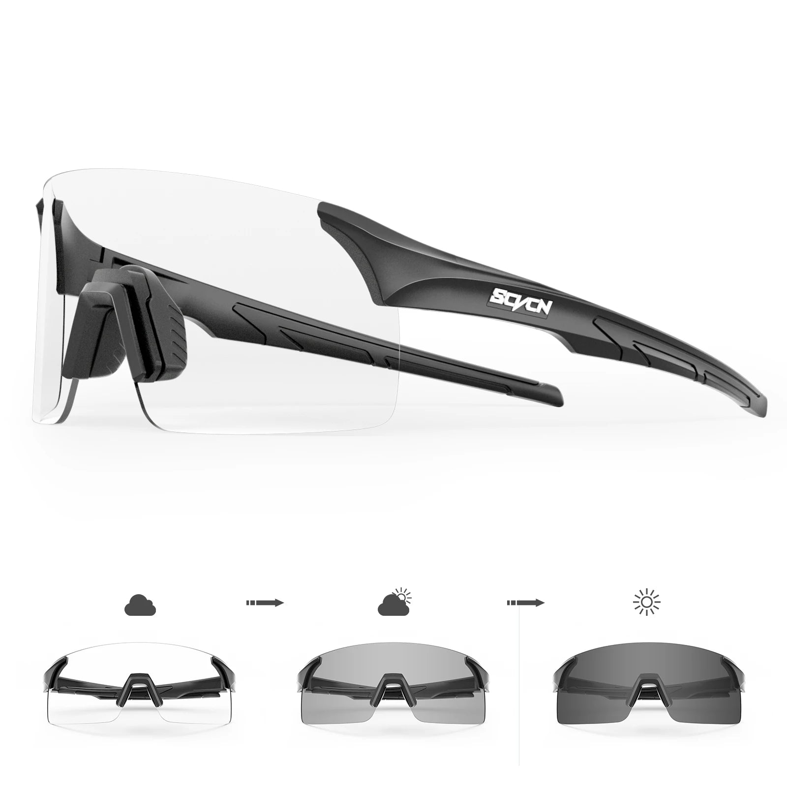 SCVCN Photochrome Sonnenbrille Outdoor Sport Fahrrad Radfahren Gläser Mann MTB Klettern Gläser Brillen Frauen Fahren Fahrrad Brille