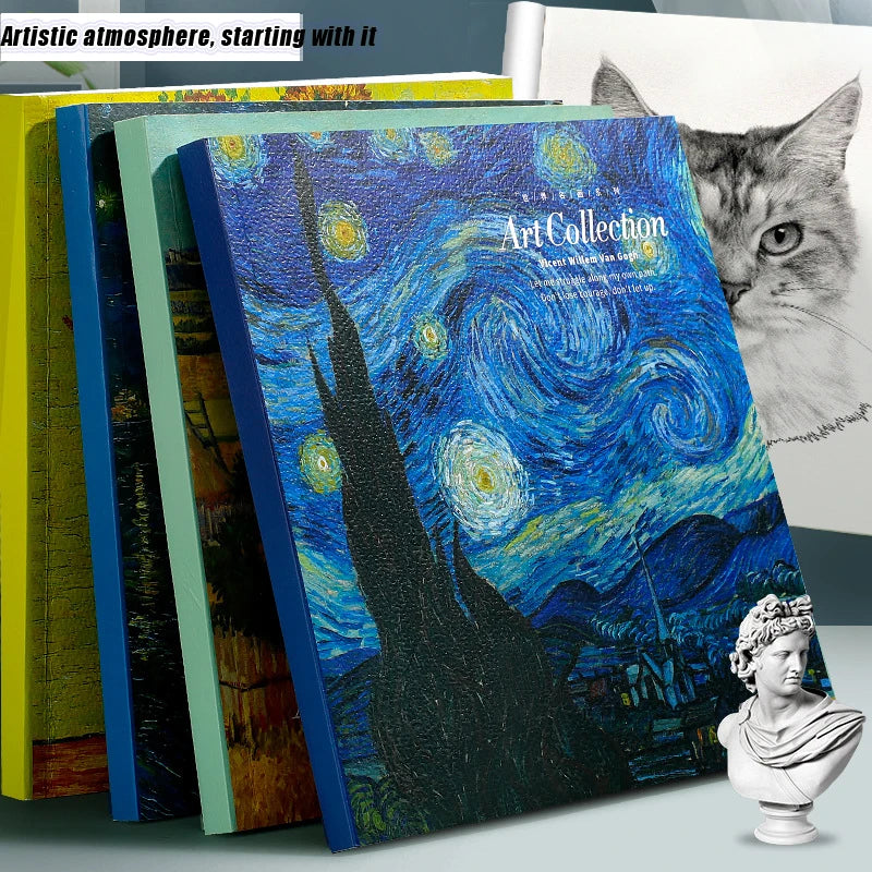 Leeres Skizzenbuch für 20 Karat 80 Blatt Papierkunststudenten, die zu zeichnen lernen, farbige Bleigemälde, Buntstift, Malerei, Kunstbedarf