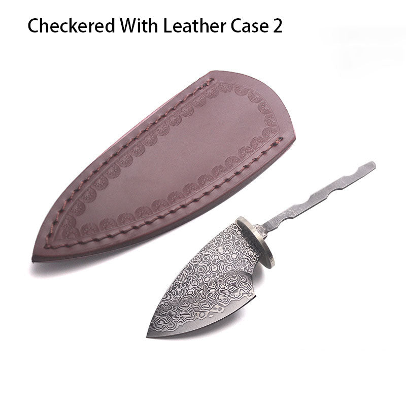 Rosette Damaskus Stahl Sharp Feste Klinge Messer Rohlinge Haushalt DIY Outdoor Camping Überleben Werkzeug Teile Zubehör