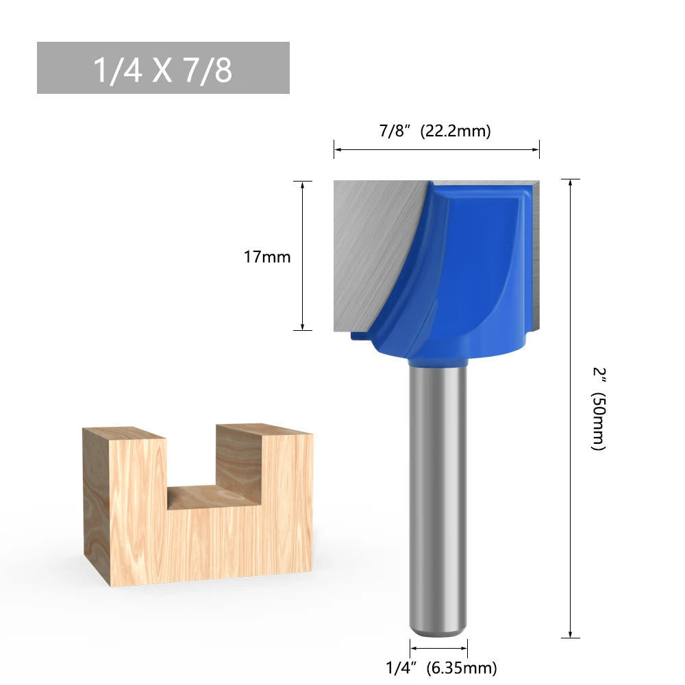 LAVIE 6mm 1/4 Schaft 1 stücke Reinigung Bottom Bit Gerade Router Bit set Sauber Fräser Holzbearbeitung Power maschine