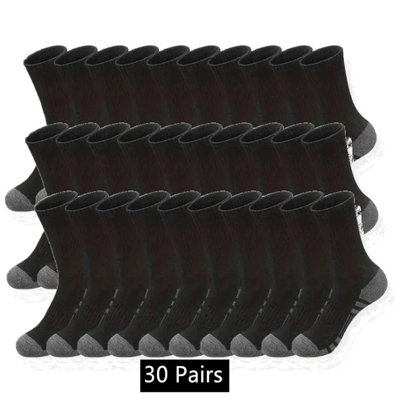 10/20/30 Paar klassische Crew-Socken für Herren, Unisex, Sportsocken für Herren, Laufen, Basketball, rutschfest, für den Außenbereich, atmungsaktiv, Herrensocken
