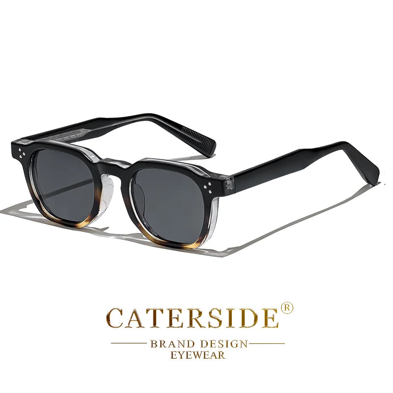 CATERSIDE Modische Herren-Sonnenbrille, kleiner Rahmen, quadratisch, personalisiertes Design, Sonnenbrille für Damen, Reisen, Party, Business, Festival, Geschenk