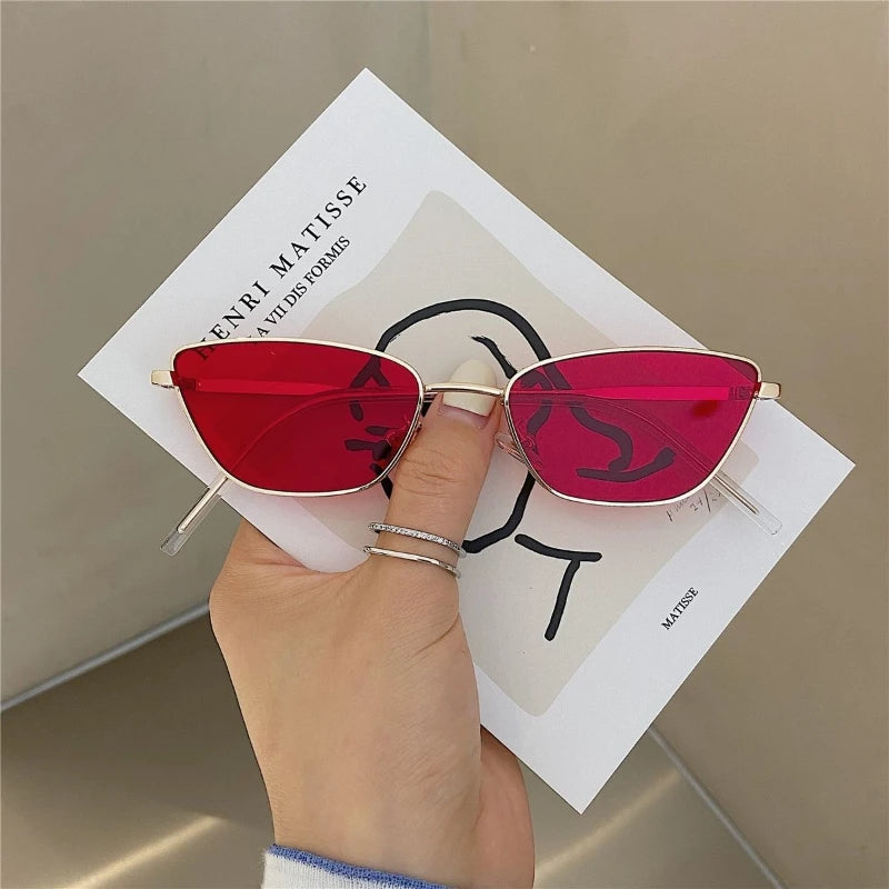 Sonnenbrille für Damen, klassisch, modisch, übergroß, antireflexig, Vintage, quadratisch, Metall-Sonnenbrille, Fahrbrille, UV400, О