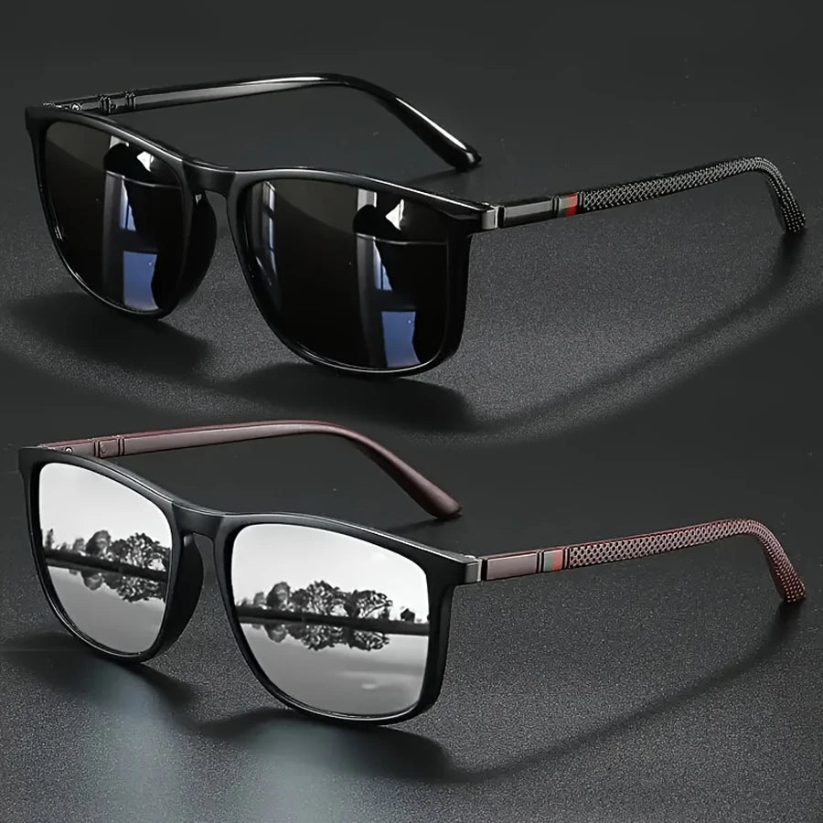 2 stücke Luxus Platz Vintage Polarisierte Radfahren Sonnenbrille Männer Frauen Mode Reise Fahren Angeln Sonnenbrille Männliche Brillen UV400