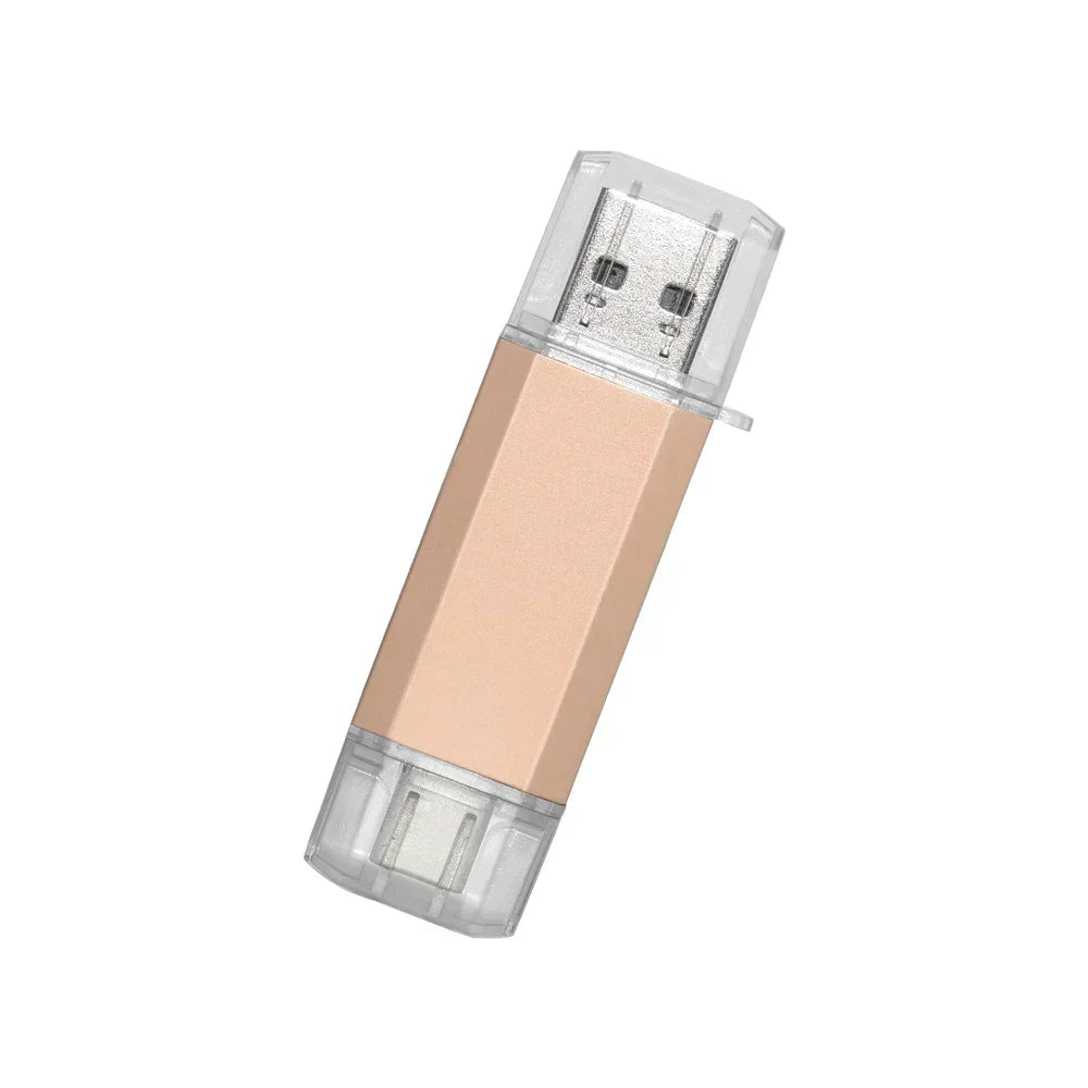 Typ-C 2 IN 1 Hochgeschwindigkeits-OTG-USB-Flash-Laufwerk TYP C Pen Drive 128 GB 64 GB 32 GB 16 GB 8 GB 4 GB Pendrive USB 2.0 Memory Stick