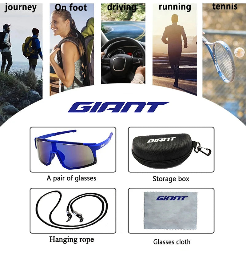 Riesige Fahrrad-Sonnenbrille in professioneller Qualität – UV-Schutz, blendfrei, stoßfest, Outdoor-Sportarten mit Etui