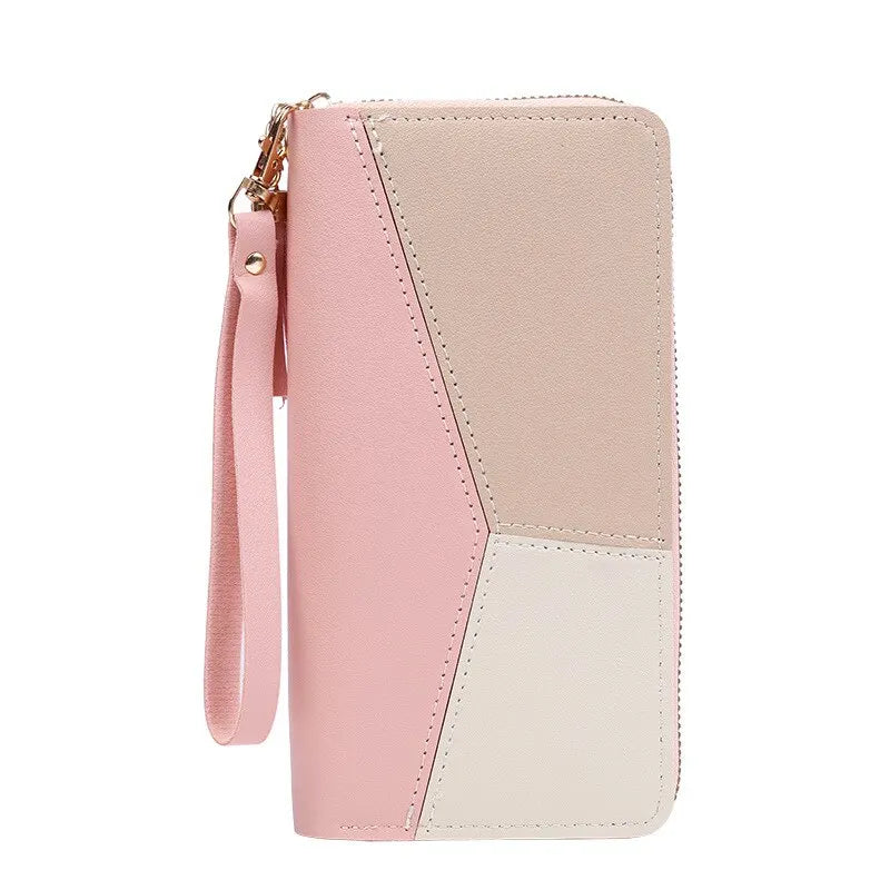 Mode Reiß verschluss Brieftaschen Damen lange Geldbörsen Handtaschen Münz geldbeutel Karten halter PU Leder Billfold Brieftasche