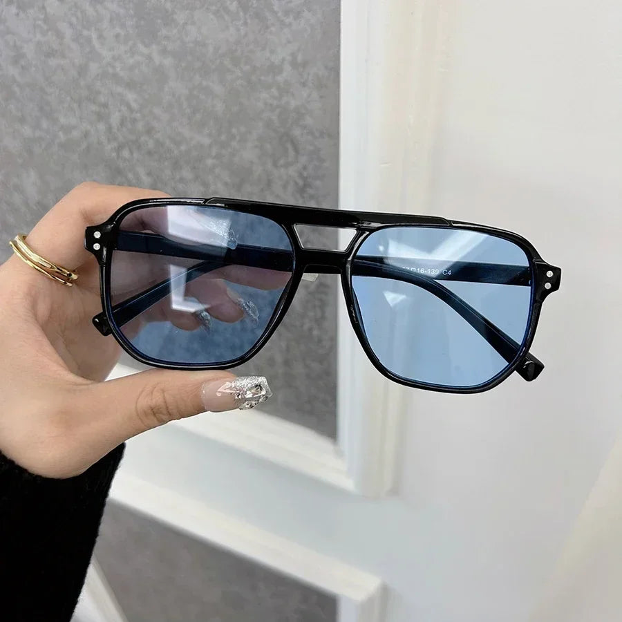 Elegante Quadratische Sonnenbrille Frauen Männer Casual Sonnenbrille Weiblich Männlich Mode Spiegel Vintage Im Freien Shades Oculos De Sol