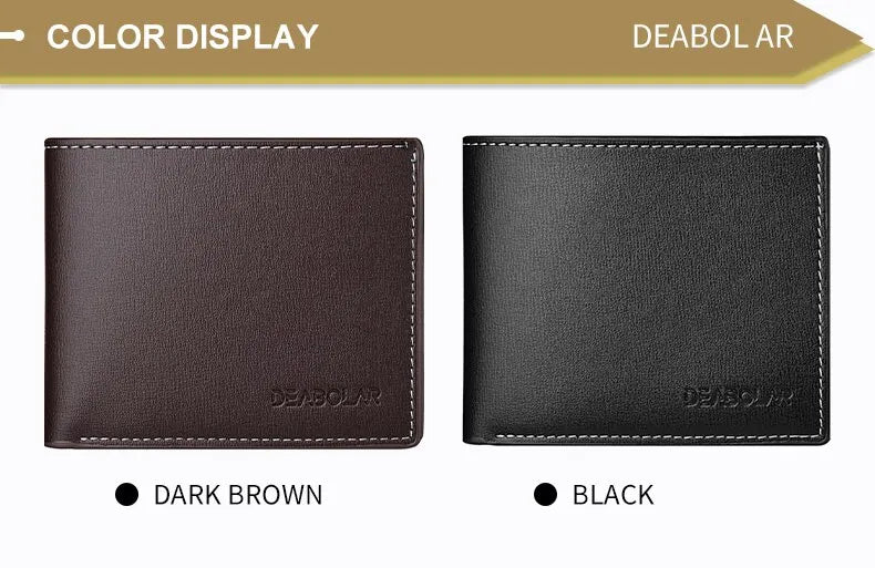 Pu Leder Männer kurze Brieftasche dünnen Stil Klapp junge Männer Kreditkarten halter Brieftasche