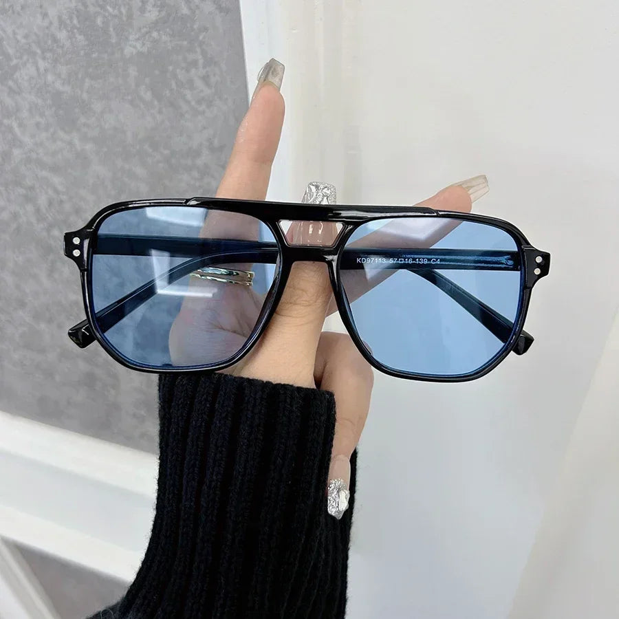 Elegante Quadratische Sonnenbrille Frauen Männer Casual Sonnenbrille Weiblich Männlich Mode Spiegel Vintage Im Freien Shades Oculos De Sol