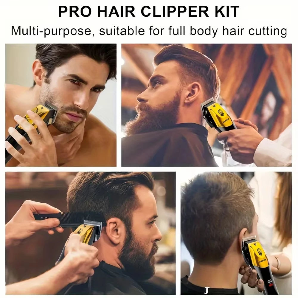 T9 Vintage Herren elektrische Haarschneidemaschine Bartschneider/wiederaufladbare Haarschneidemaschine mit Nasenhaarschneider Kit Freund Geschenk