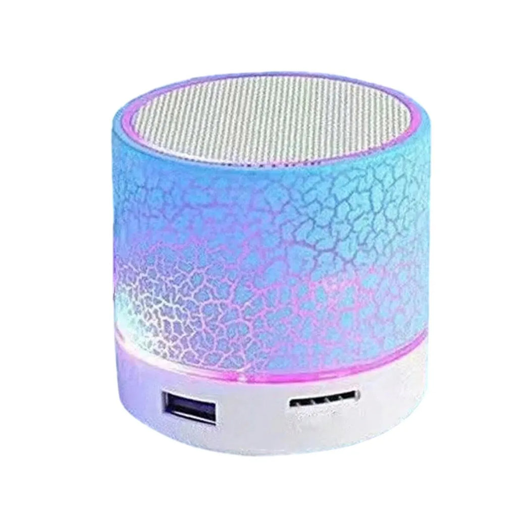 Kabelloser Mini-Lautsprecher, Subwoofer, Dazzle Crackle 7-Farben-Licht, kabelloser Mini-Lautsprecher, tragbarer kleiner Lautsprecher