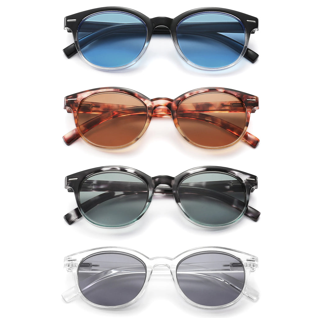 Lesesonnenbrille für Damen und Herren, quadratisch, klassischer Rahmen für den Außenbereich, Sonnenbrille, Lesebrille mit Dioptrien-Federscharnier