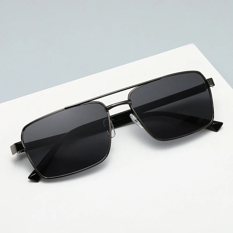 Quadratische Sonnenbrille für Männer und Frauen, modisch, klassisch, Retro, Vintage, Trenddesign, braune Gläser, UV400-Sonnenbrille, männliche und weibliche Brillen, 2026