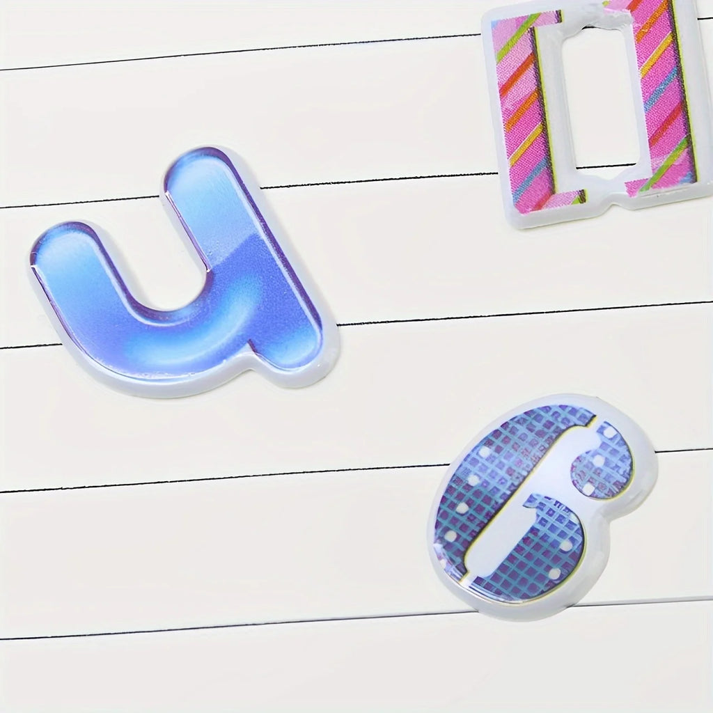 6 Stück Buchstaben Zahlen Aufkleber 3D Puffy Cartoon Alphabet Aufkleber für DIY Handwerk Scrapbook Notebook Label Party Decor ZSY