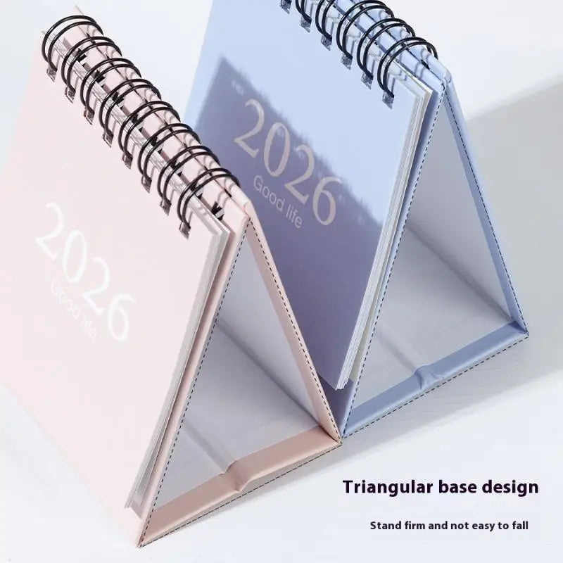 【MAX-55】Mini-Tischkalender 2026, kleiner Stand-Flip-Wochenkalender, kreativer Spulenkalender, Planer für die tägliche Zeitplanplanung