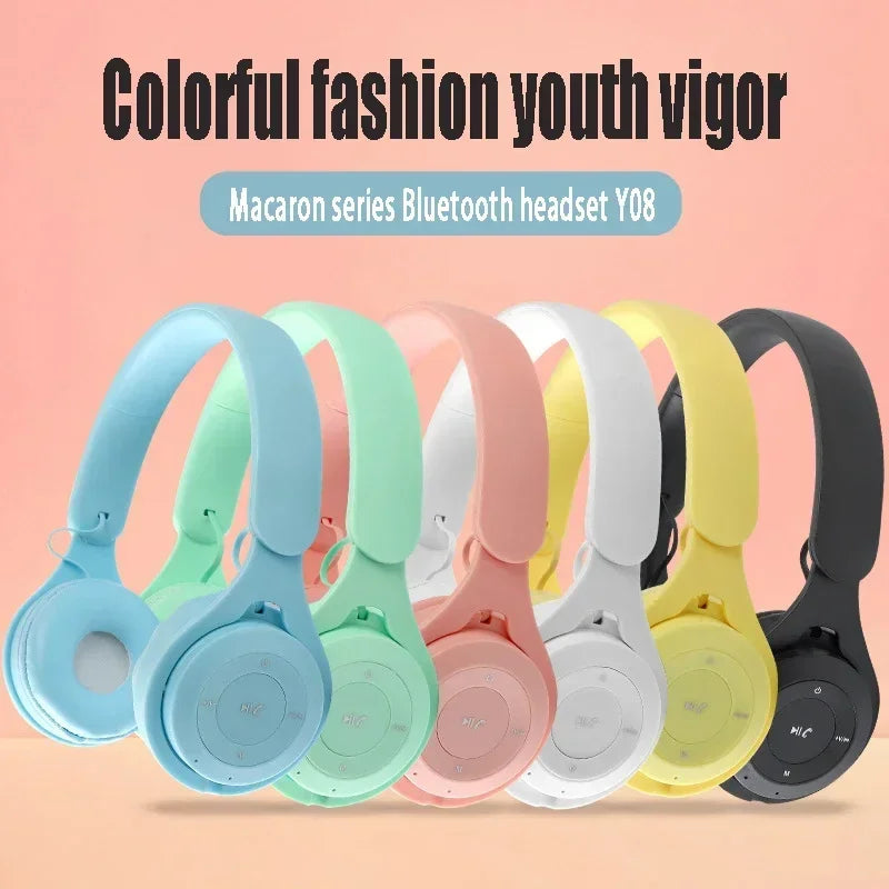 Stereo Y08 Headset 5,3 Bluetooth Headset Klapp Drahtlose Sport Kopfhörer Gaming Headsets Over-Ear Kopfhörer für Android ios