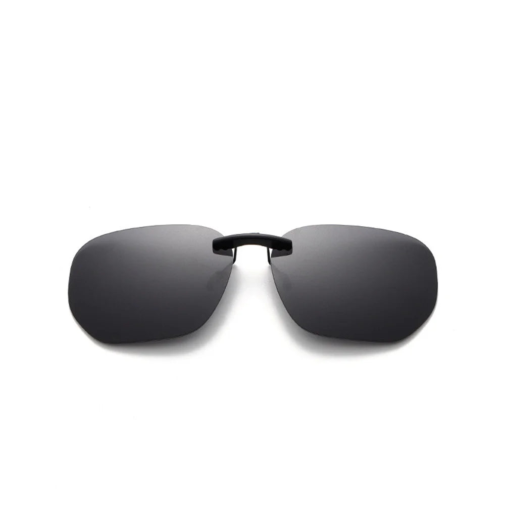 Quadratischer Clip auf Sonnenbrille Frauen polarisierte schwarze Linse uv400 Nachtsicht fahren Männer Brille Clips Anti Blendung Vintage Brille
