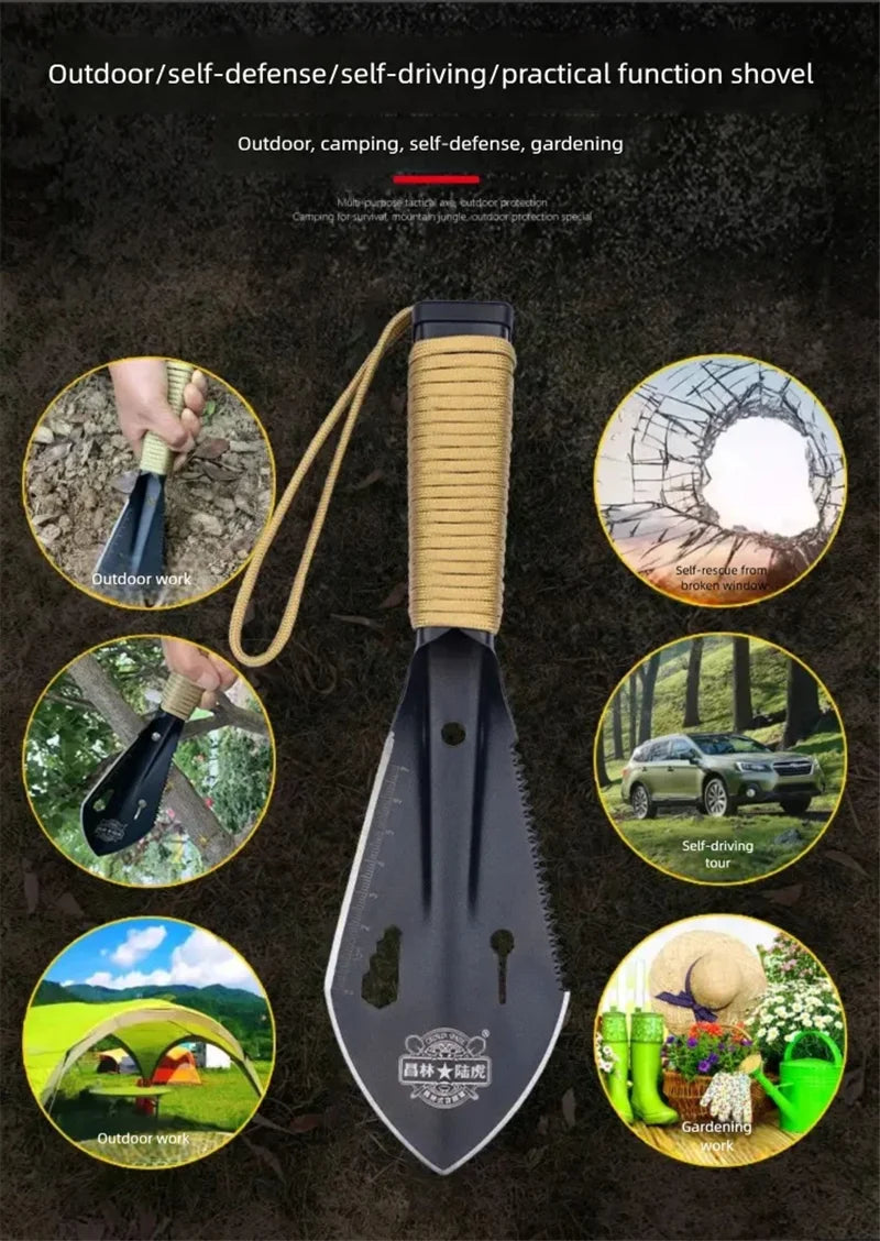 Multifunktionale Garten Schaufel Sägezahn Hex Wrench Graben Kelle Messer Speer Garten Bonsai Spaten Werkzeug Überleben Military Schaufel