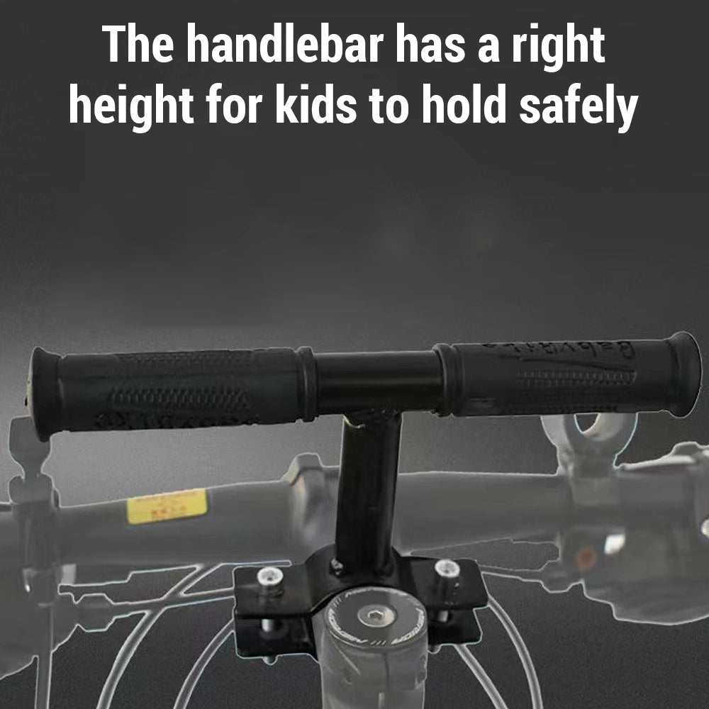 Vorne montierte Fahrrads itze mit Lenker und Fuß pedalen für Kinder Kinder