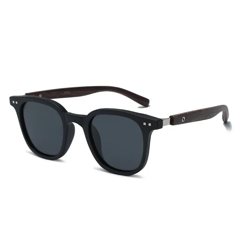 Sonnenbrille für Männer und Frauen, trendige Retro-Holzmaserung, polarisierte UV-Schutzbrille, Radfahren, Outdoor, Straßenfotografie, Sonnenbrille