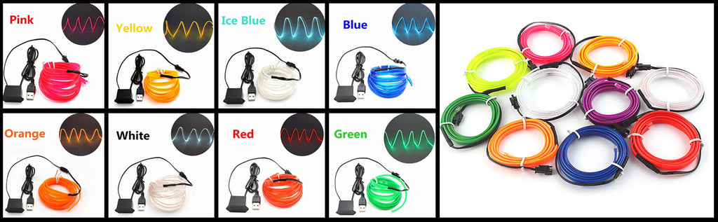 5m Auto Innenraum LED-Streifen Licht Neon El Verkabelung dekorative Lampe für Auto DIY flexible Umgebungs licht USB Party Atmosphäre Diode