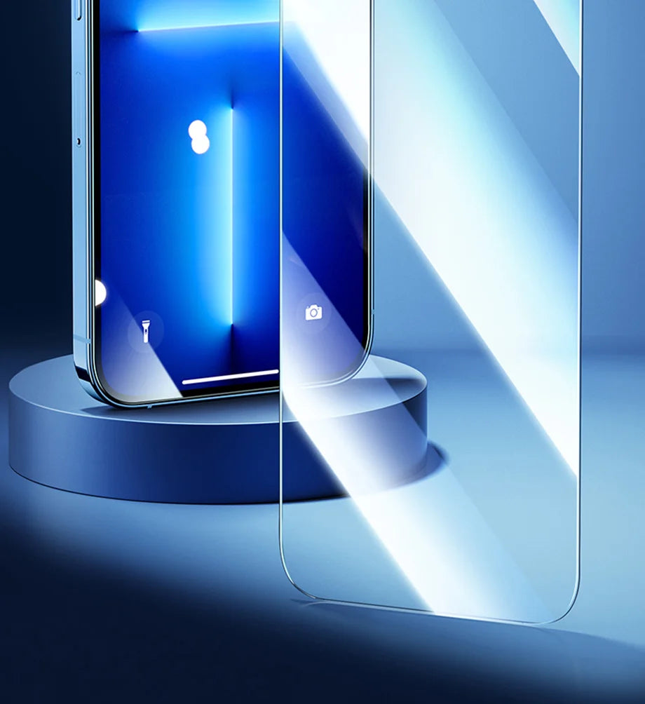 3 Stück gehärtetes Glas für iPhone 14 13 12 11 15 Pro Max Mini Displayschutzfolie für iPhone 17 XR XS MAX 7 8 Plus 16 Schutzglas