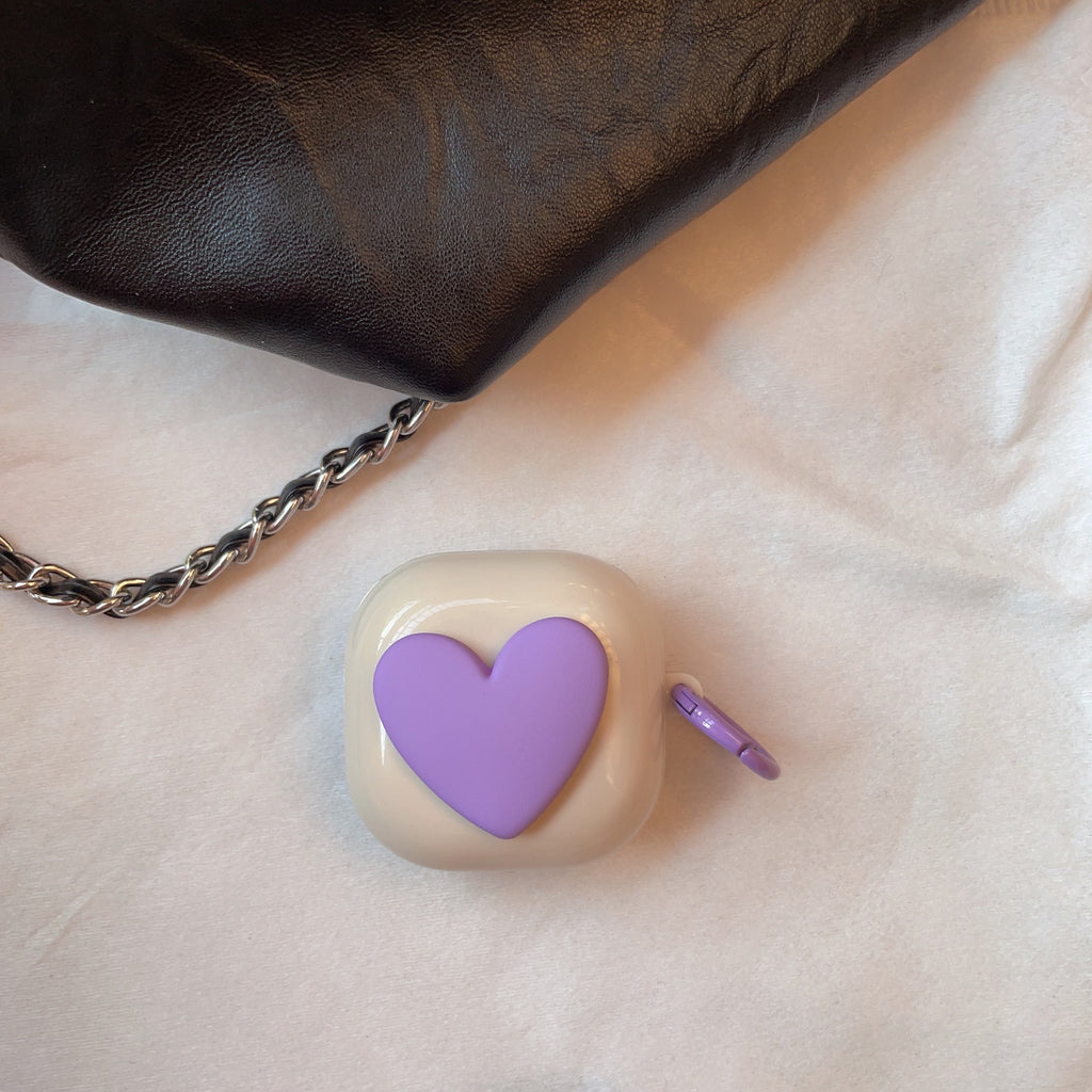 Für Samsung Galaxy Buds 2 Pro / Buds FE / 2PRO Hülle Niedliche Herz-TPU-Kopfhörerhülle für Samsung Buds Live mit Haken