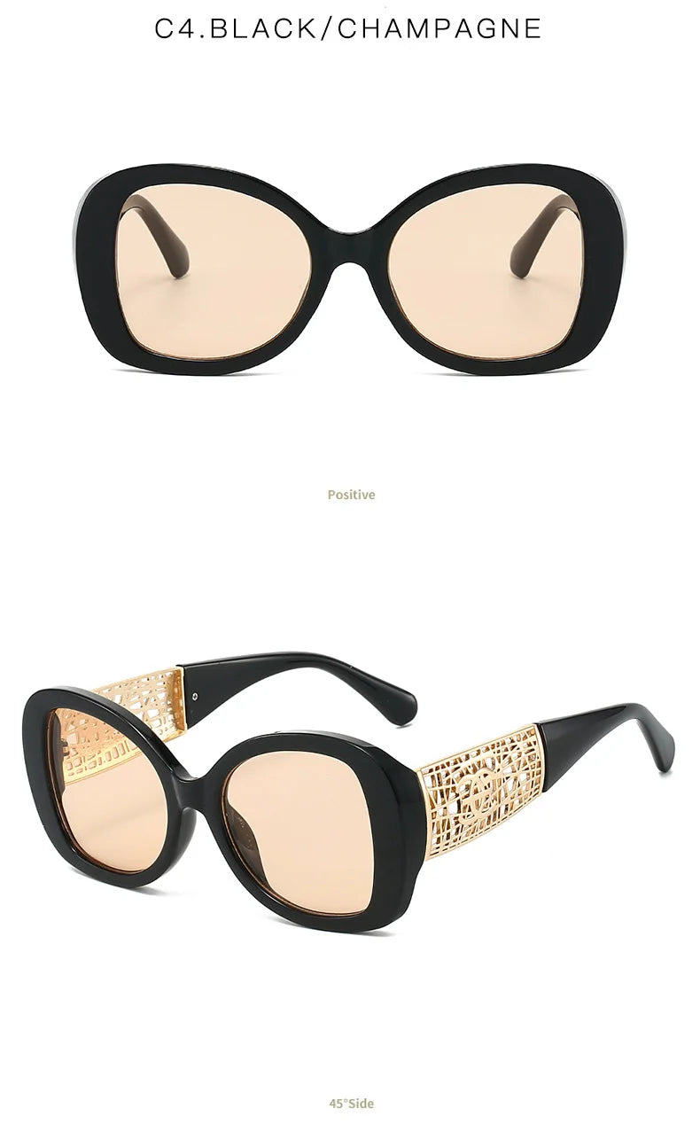 Vintage Luxus Designer Quadrat Sonnenbrille Für Frauen Männer Mode Übergroßen Retro Sonnenbrille Im Freien Fahren Retro Schatten UV400