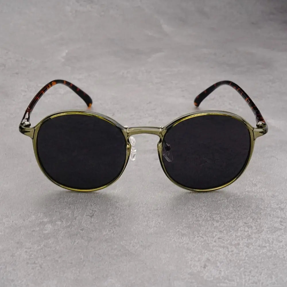Sonnenbrille mit rundem Rahmen und rundem Rahmen, klassisches ultraleichtes Design, UV-beständige Brille, Vintage, trendige Fahrsonnenbrille für Herren und Damen
