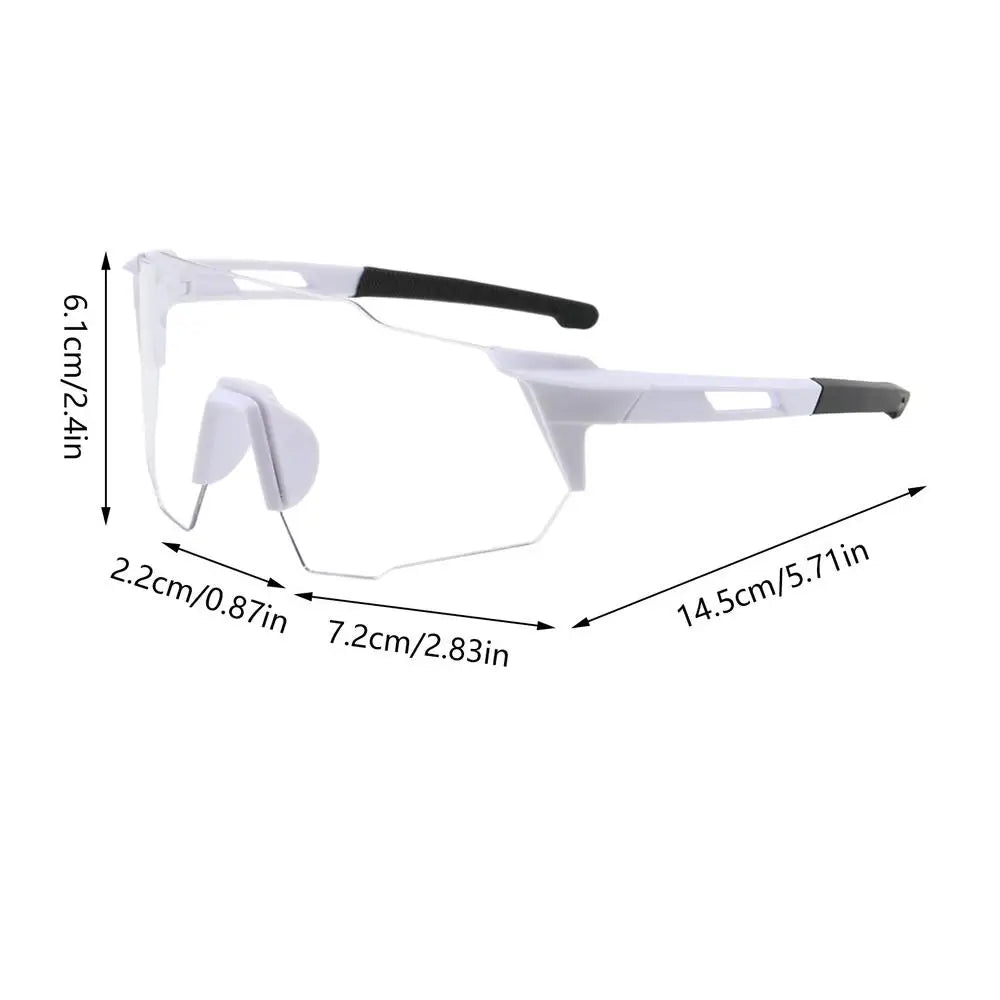 Photochrome Sonnenbrille Polarisierte Fahrradbrille Sportsonnenbrille UV400-Schutz Sportbrille Klare Fahrbrille für