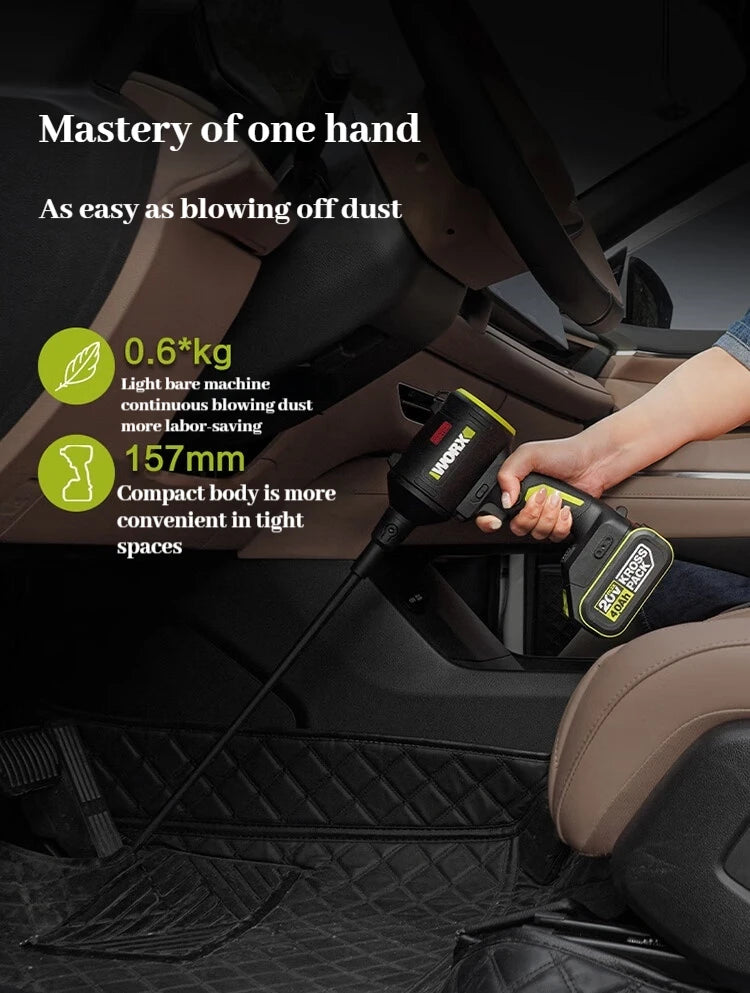 WORX 20 V bürstenlose Lithium-Batterie-Staubpistole WU093 Staubsammlergebläse (ohne Akku und Ladegerät)