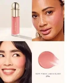 Rare Beauty Neuer exquisiter glänzender Lipgloss, glänzendes flüssiges Pulver, Bluesher Sun Kissed Cheeks und wässrige Lippen, Lippenstift-Kosmetik