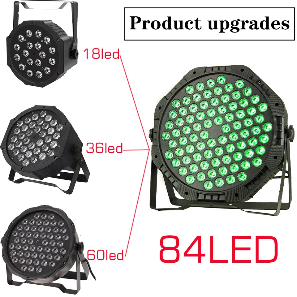 Neue 80 W Upgrade 54 Par Licht LED Bühne Party Lichter flache Par Strobe Dmx512 Steuerung RGB 3In1 Farben für DJ Disco Hochzeit Weihnachten