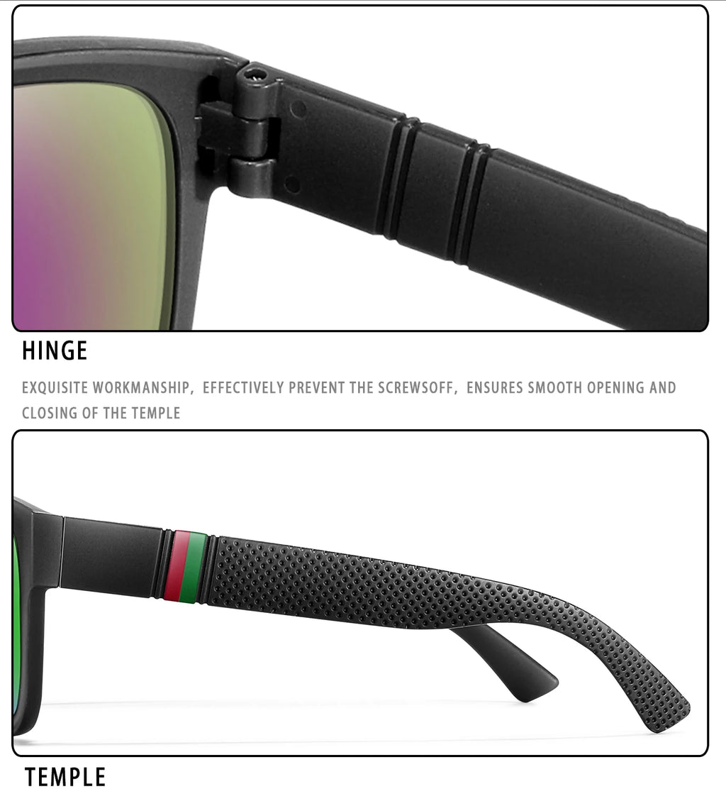 Klassische Männer Platz Polarisierte Angeln Sonnenbrille Im Freien Fahren Radfahren Laufen Brille Vintage Großen Rahmen UV400