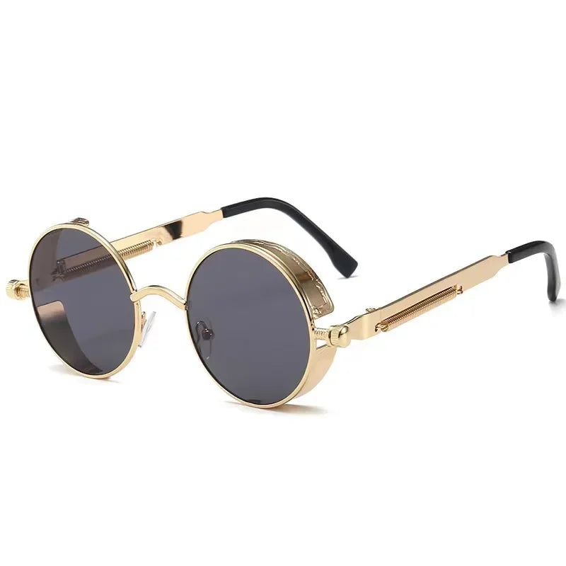 Klassische Steampunk Sonnenbrille Männer Frauen Retro Gothic Runde Herren Sonnenbrille Mode Punk Party Fahr schirme Lunette de Soleil