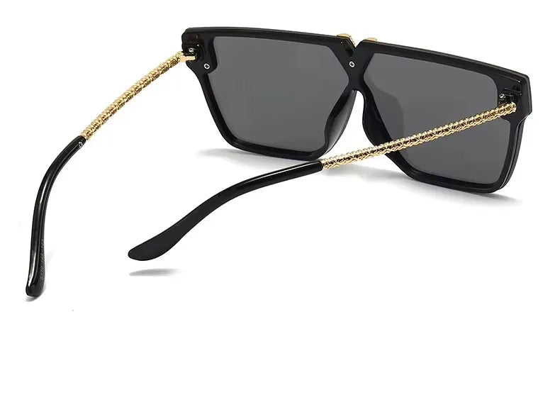 Sonnenbrille mit Buchstabe V für Damen und Herren, quadratischer Rahmen, zum Fahren, beliebter UV-Schutz, schwarze Sonnenbrille, Markendesign, berühmte Brillen 2025,