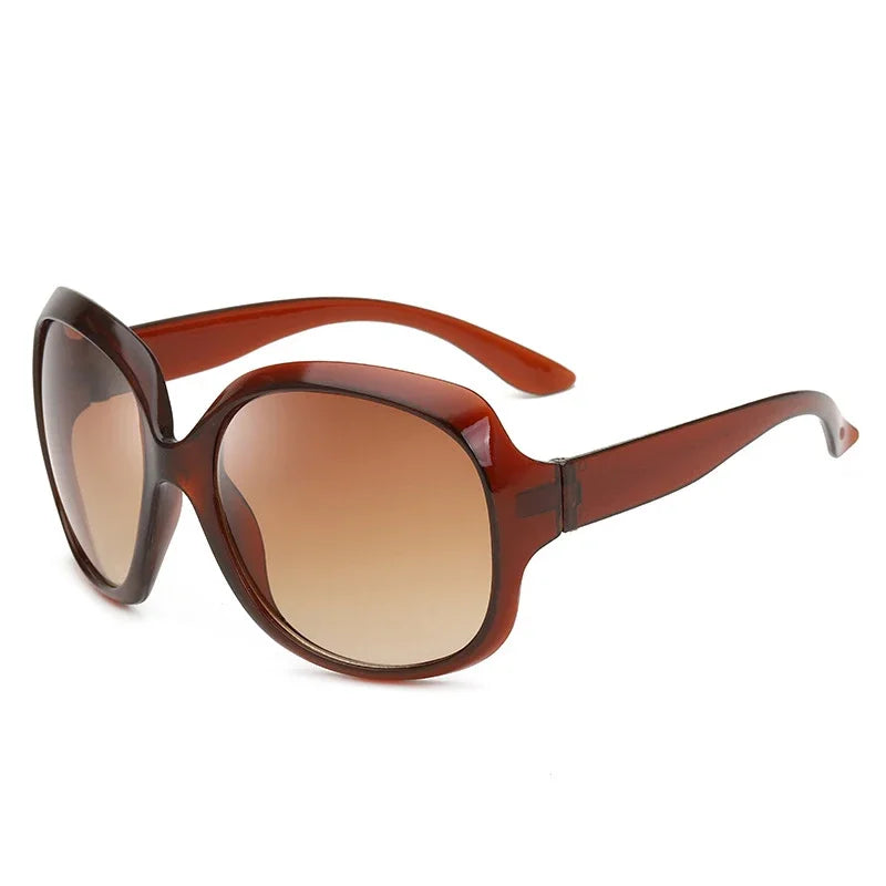 Übergroße hochwertige Sonnenbrille Frauen Luxusmarke Designer ovale Sonnenbrille Vintage Black Shades UV400 Oculos De Sol