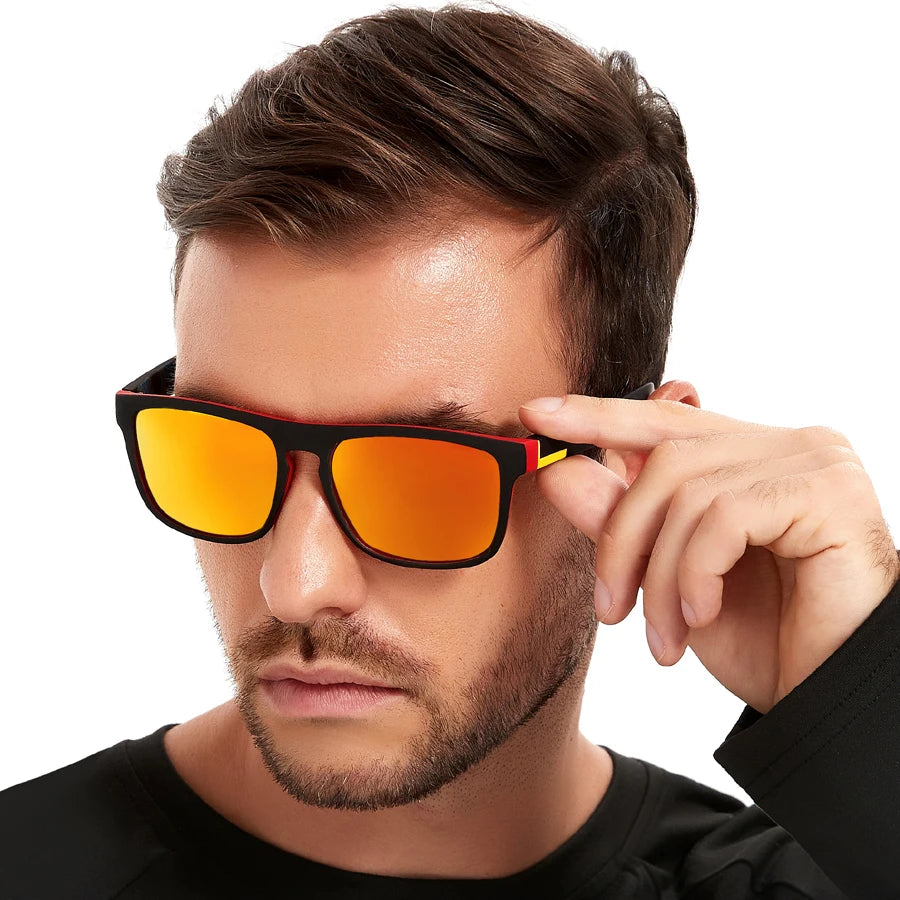Mode Vintage quadratische Sport Sonnenbrille Männer Frauen Angeln fahren Mann Luxusmarke Designer Sonnenbrille Anti-Blend-Brille uv400